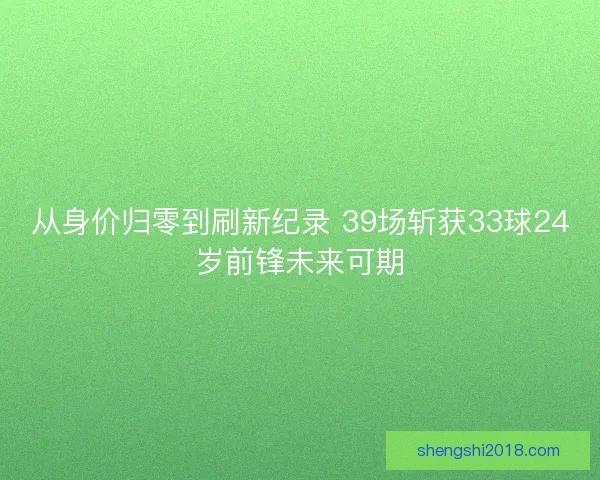 从身价归零到刷新纪录 39场斩获33球24岁前锋未来可期